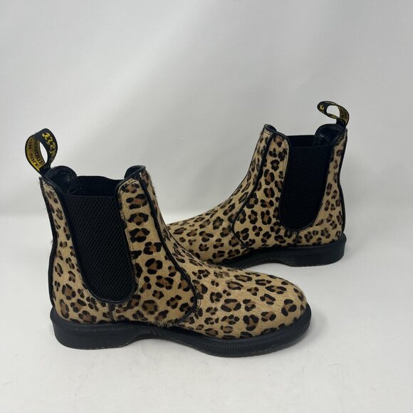NWOT Dr. Martens Flora Hair On Leopard Chelsea Boots women 6 - Picture 5 of 10